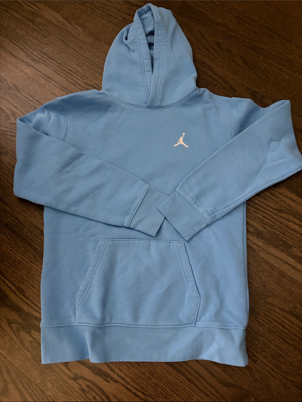 Jordan Boy’s Sky Blue Hoodie with White Jumpman
